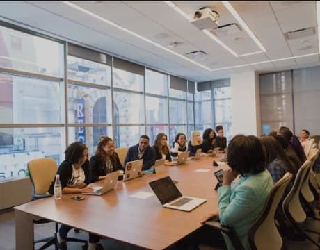 People in meeting room